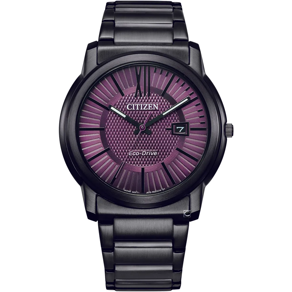 CITIZEN / AW1212-10A / 光動能 都會時尚 日期 壓紋真皮手錶 銀白x金框x深棕 42mm 歷史價格詳細信息