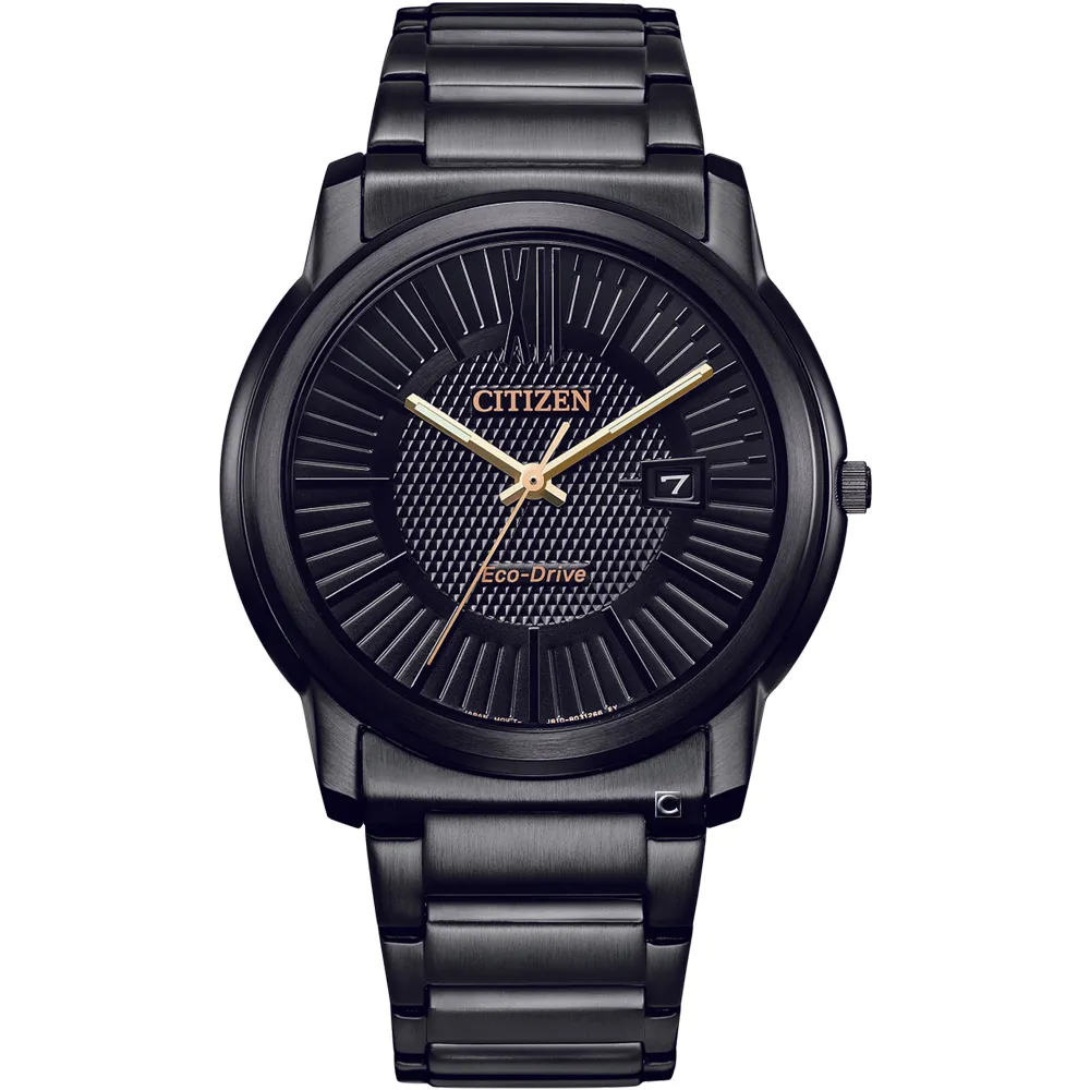 CITIZEN / AW1212-10A / 光動能 都會時尚 日期 壓紋真皮手錶 銀白x金框x深棕 42mm 歷史價格詳細信息