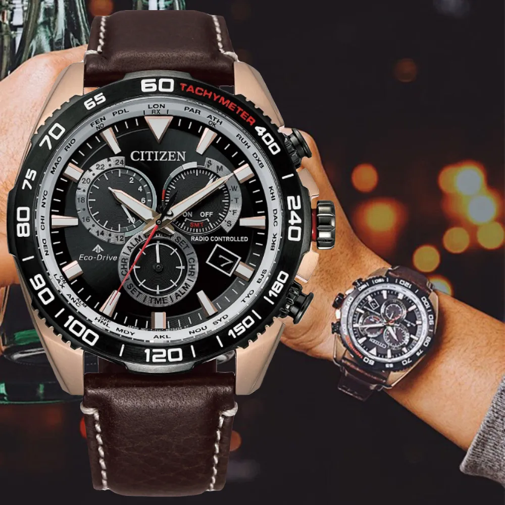 CITIZEN星辰 PROMASTER系列 光動能電波三眼腕錶 45.4mm/CB5925-82X 歷史價格詳細信息