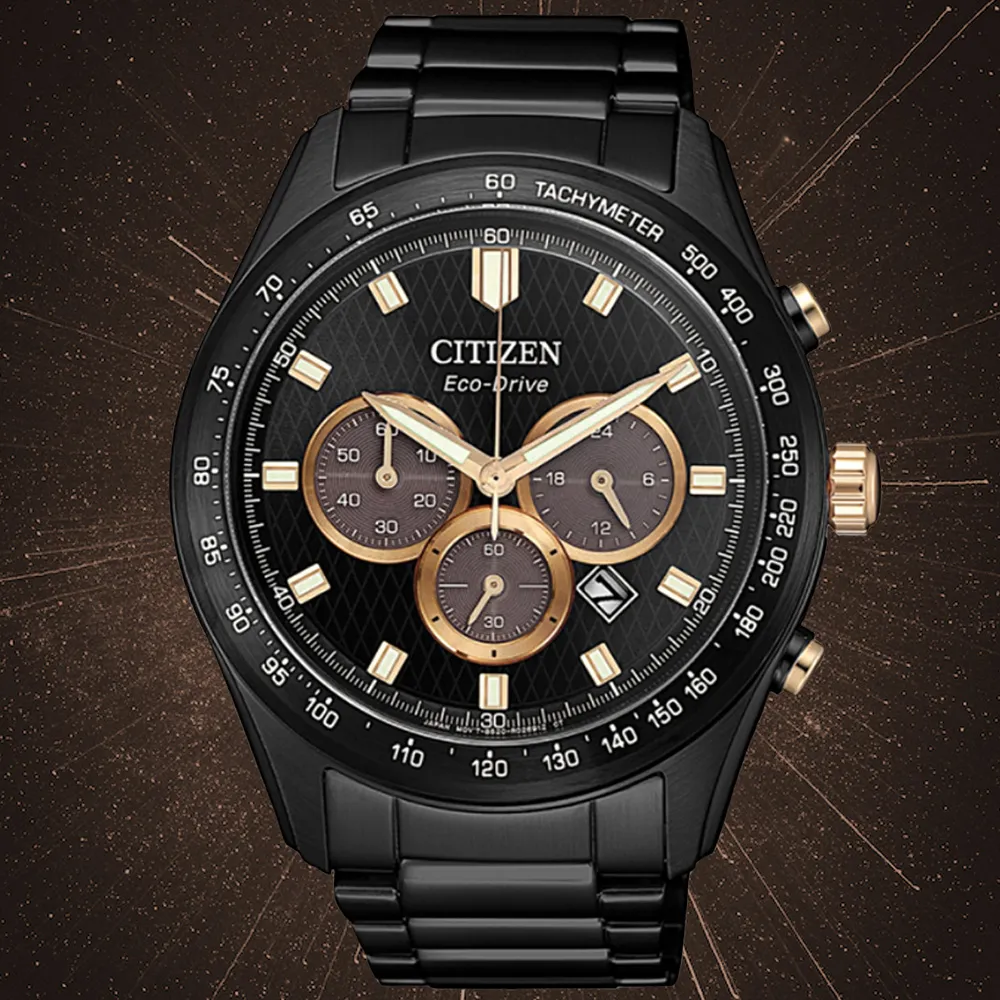CITIZEN星辰 Chronograph系列 光動能玫瑰金計時腕錶 43mm/CA4458-88E 歷史價格詳細信息