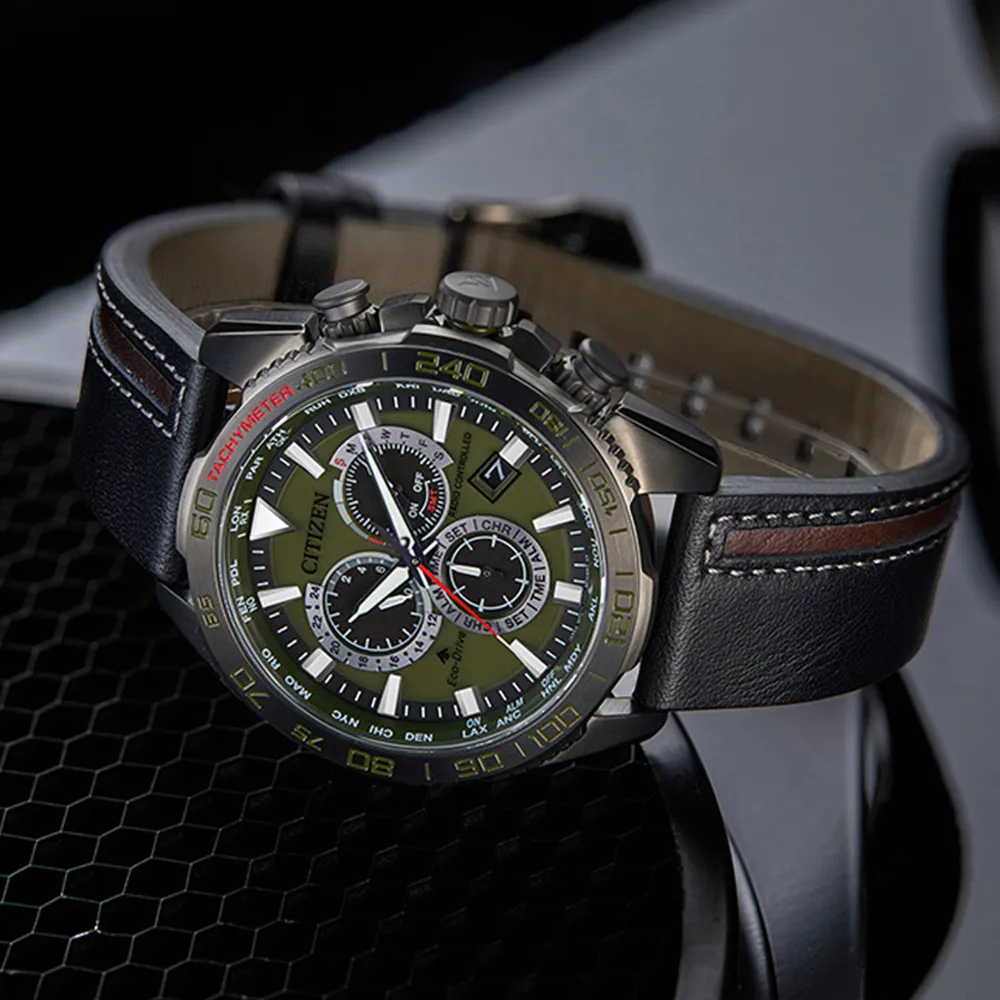 CITIZEN星辰 PROMASTER系列 光動能電波三眼腕錶 45.4mm/CB5925-82X 歷史價格詳細信息