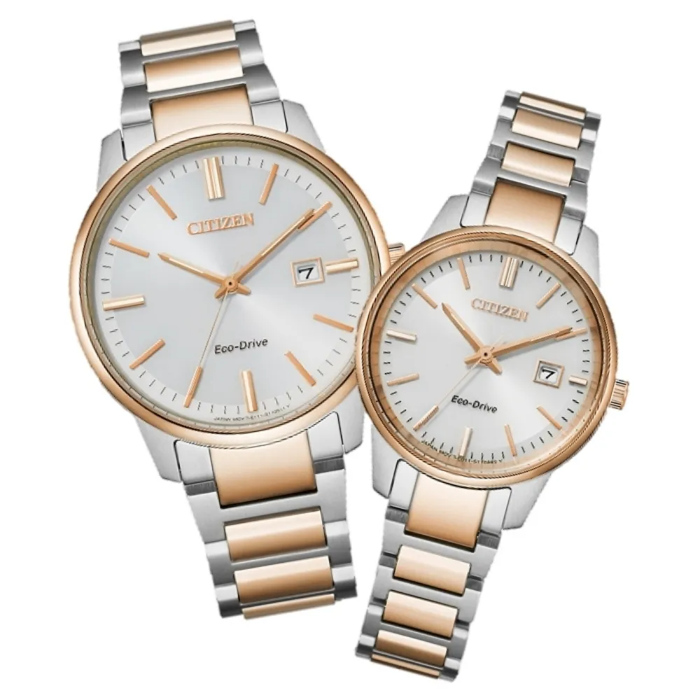 CITIZEN星辰 PAIR系列 光動能簡約對錶-黑 (AW1231-66E+FE1081-67E) 歷史價格詳細信息