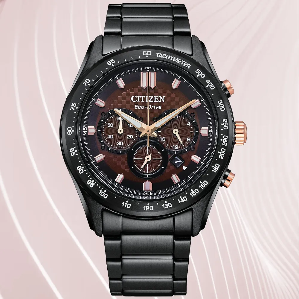 CITIZEN 星辰 Chronograph 三眼男計時手錶-AN8200-50X玫瑰金色面/44mm 歷史價格詳細信息