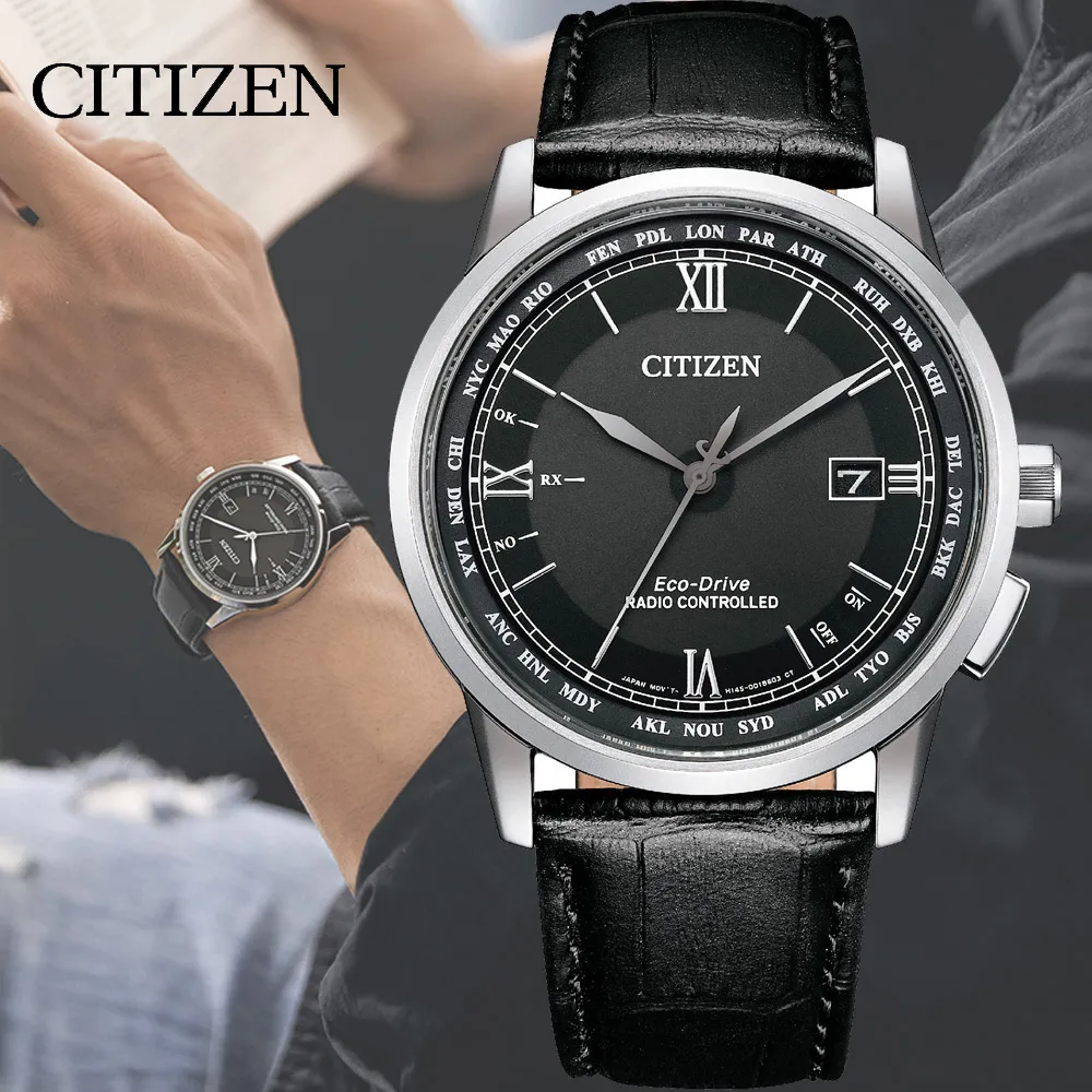 【CITIZEN】星辰 CB0151-19E 羅馬字 電波萬年曆 藍寶石鏡面 光動能 皮錶帶男錶 黑/銀 42.7mm 歷史價格詳細信息