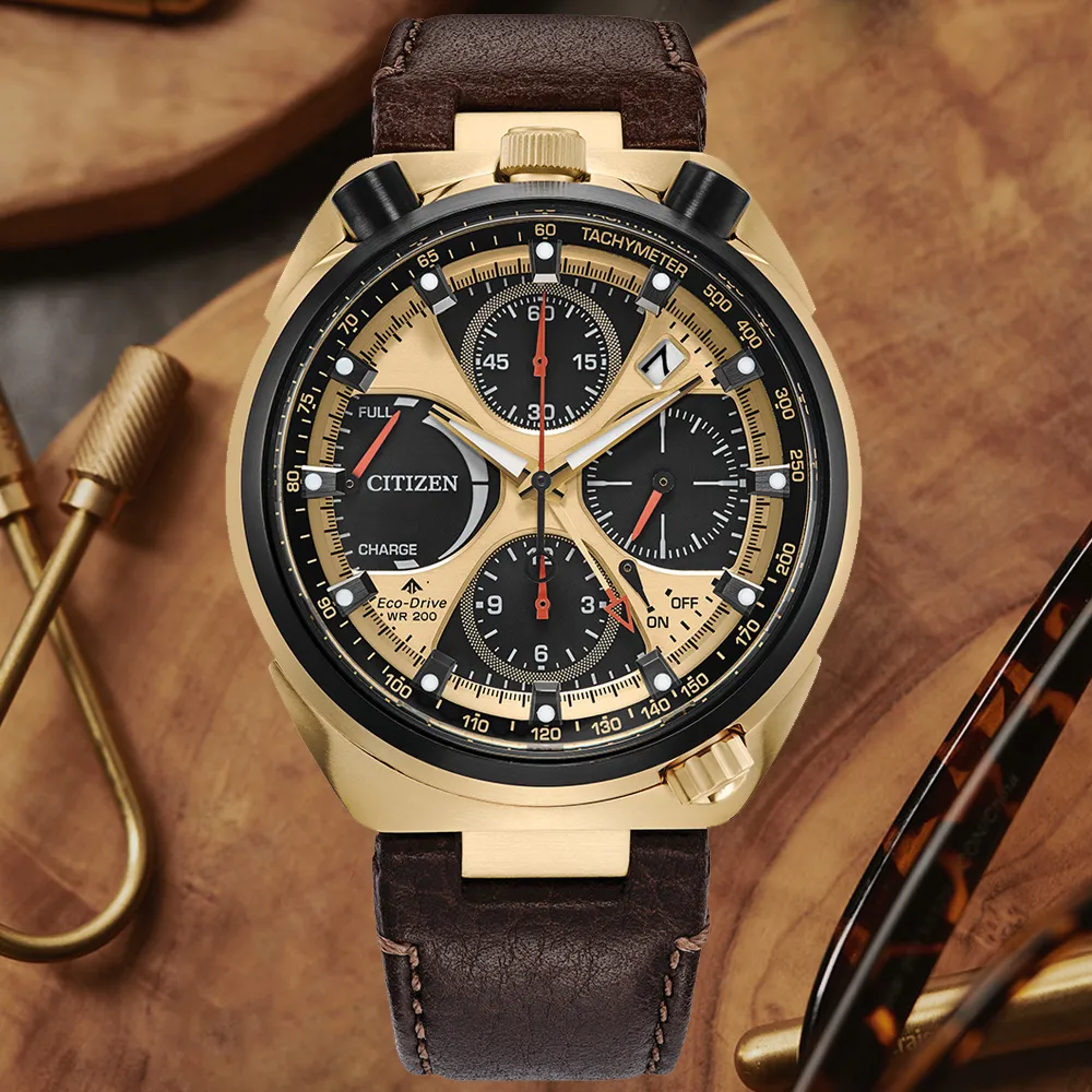 CITIZEN 星辰 PROMASTER Tsuno Chrono50週年限定 光動能三眼碼錶計時腕錶-44.5mm(AV0072-01X) 歷史價格詳細信息