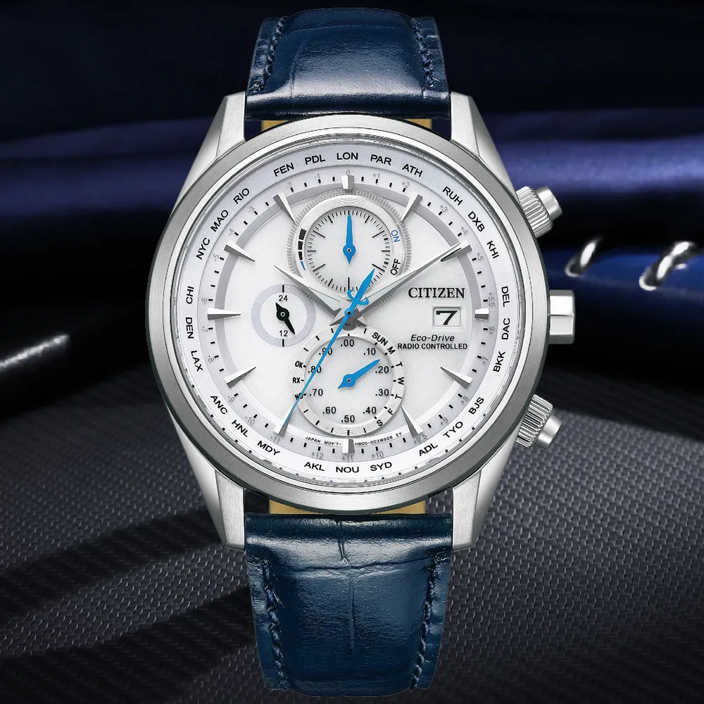 【CITIZEN 星辰】GENTS系列 電波對時 萬年曆 光動能 計時腕錶 雙12 優惠(AT8263-10H) 歷史價格詳細信息