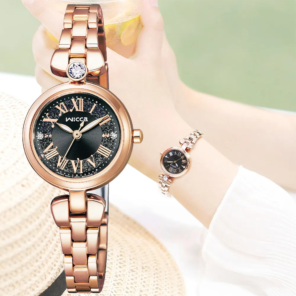 【CITIZE星辰】 WICCA 星飾系列 幸運女神 不鏽鋼白蝶貝女錶 23.5mm (KP5-662-13) 歷史價格詳細信息