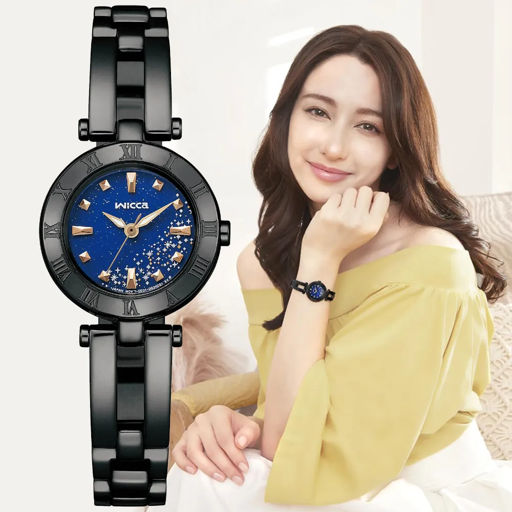 CITIZEN 星辰 Wicca 公主系列 夜空星河太陽能腕錶-30.2mm KP5-166-53 歷史價格詳細信息