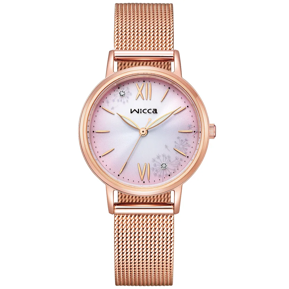 CITIZEN星辰WICCA少女系列太陽能浪漫隨心所欲玫瑰金米蘭帶錶26mm(KH3-568-13)限量180只 歷史價格詳細信息