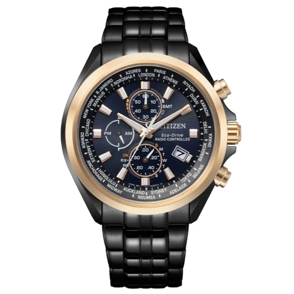 CITIZEN星辰 GENTS系列 光動能電波三眼腕錶 44mm/AT9124-88E 歷史價格詳細信息