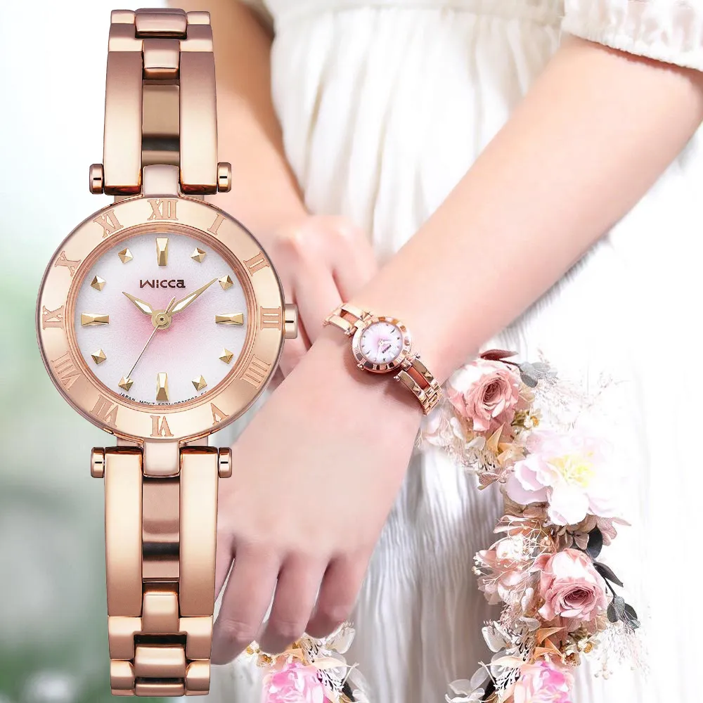 CITIZEN 星辰 Wicca KP2-621-95 台灣限定款太陽能女錶-玫瑰金x粉色漸層/24mm 歷史價格詳細信息