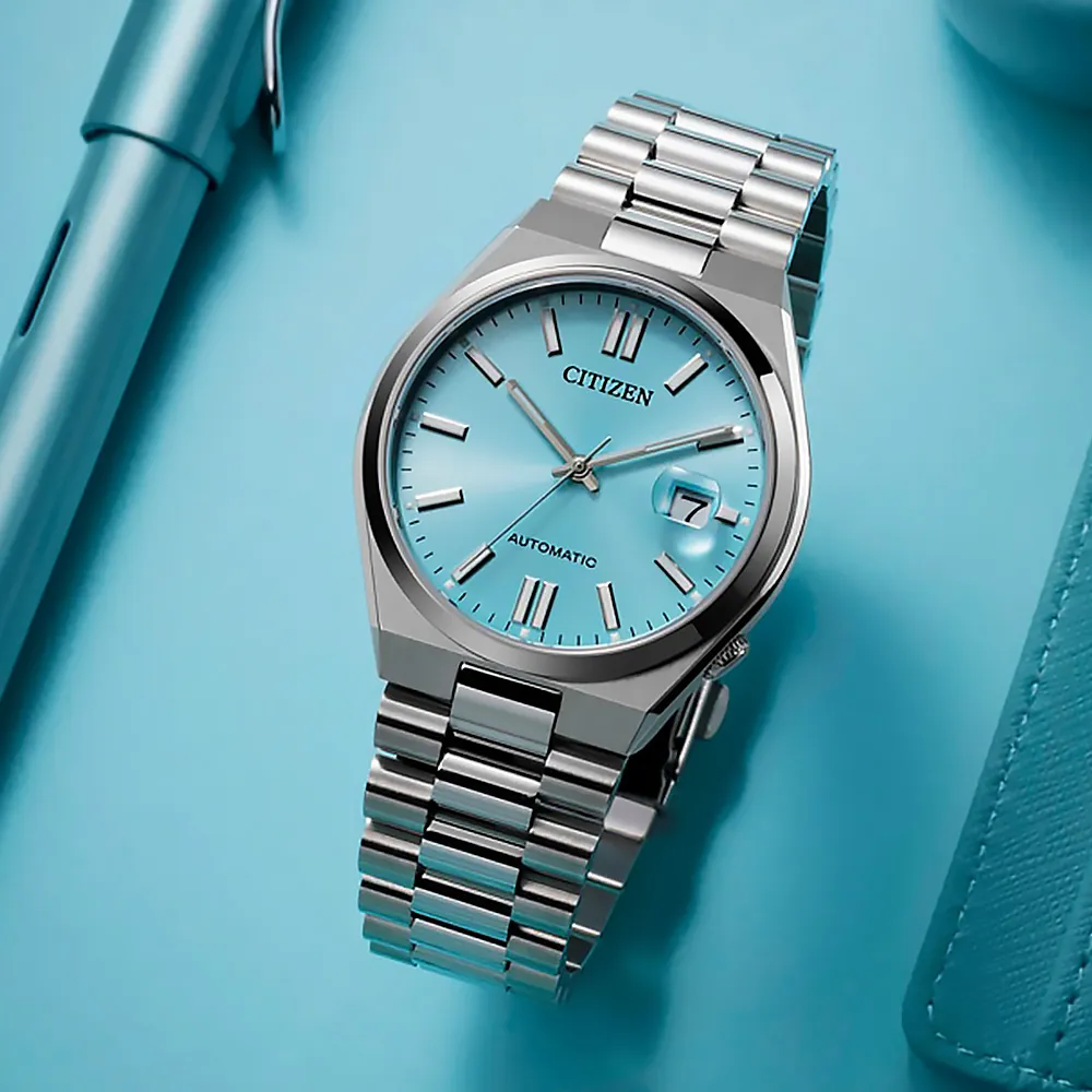 【CITIZEN】星辰 NJ0151-88X 青春撞色 日期顯示 鋼錶帶 機械男錶 湖水綠/銀 40mm 歷史價格詳細信息