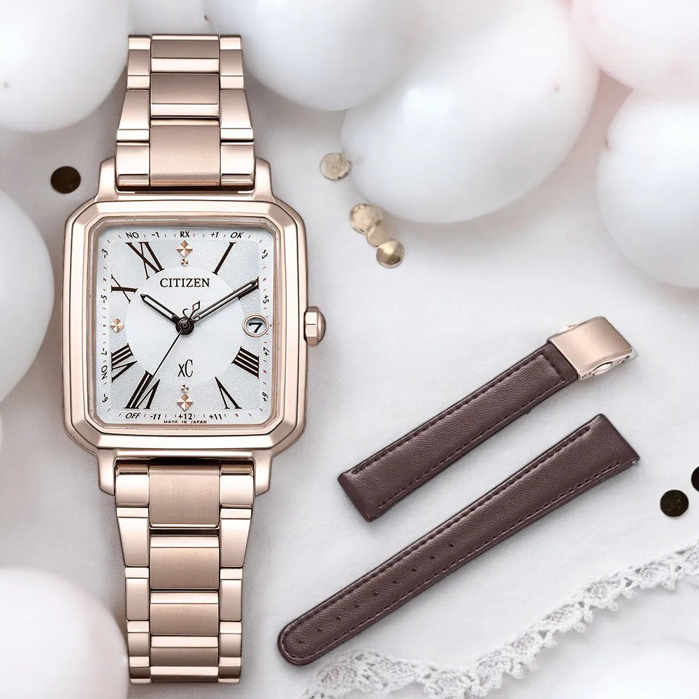 CITIZEN 星辰 xC 光動能 鈦金屬 電波女錶-27mm ES9496-64W 歷史價格詳細信息