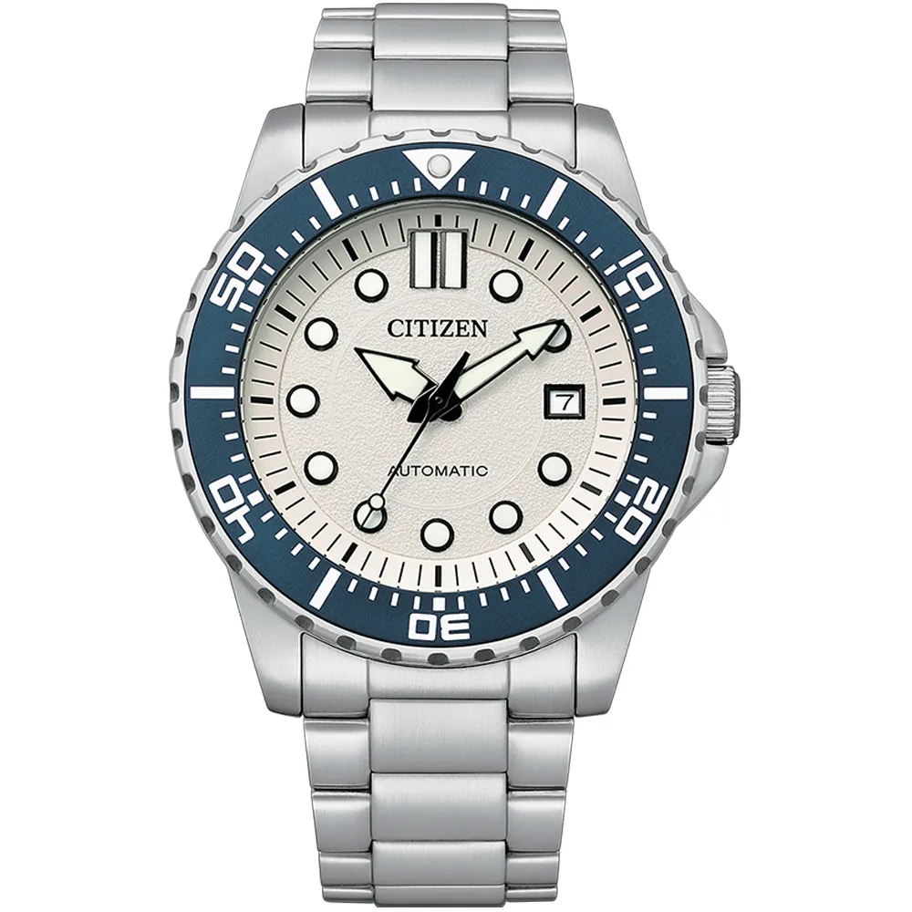 【CITIZEN】星辰 NJ0171-81A 青春撞色 運動風 日期顯示 鋼錶帶 機械男錶 白/藍圈 43mm 歷史價格詳細信息