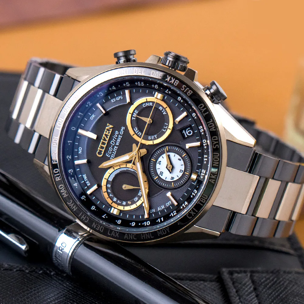 CITIZEN 光動能魅力四射時尚皮革腕錶-黑 歷史價格詳細信息