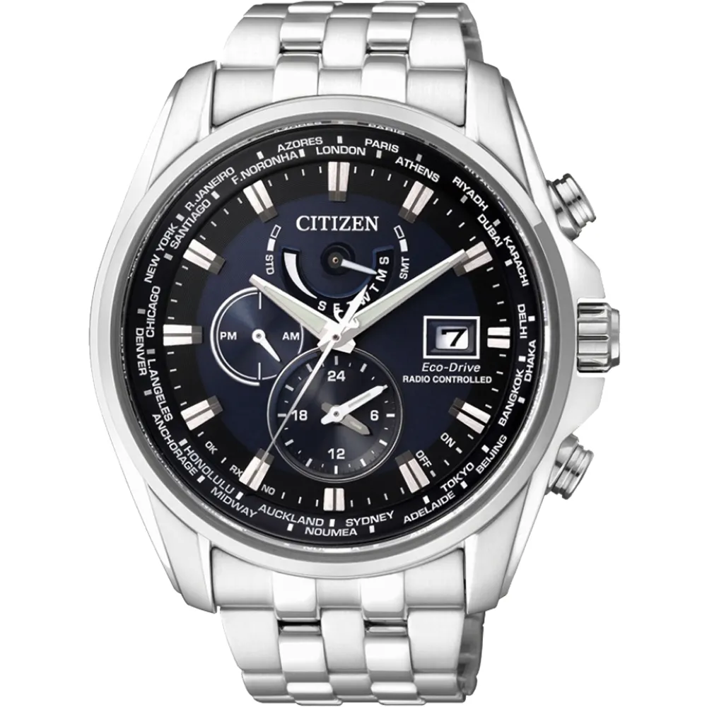 CITIZEN Eco-Drive 撼動自我光動能三眼計時腕錶-黑x銀 歷史價格詳細信息