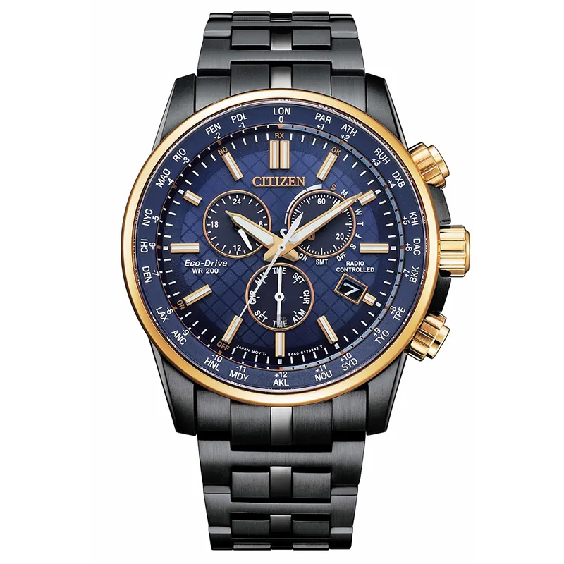 CITIZEN星辰 三眼計時黑鋼光動能腕錶AT2145-86E 歷史價格詳細信息