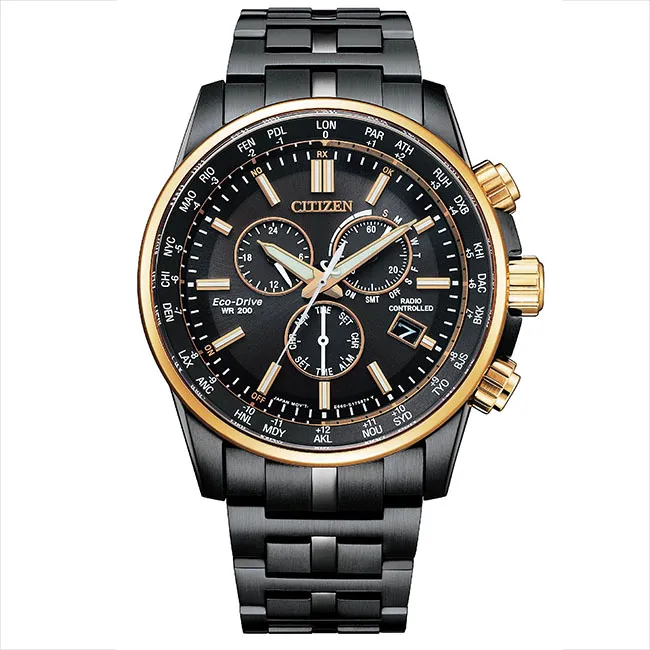 CITIZEN星辰 三眼計時黑鋼光動能腕錶AT2145-86E 歷史價格詳細信息