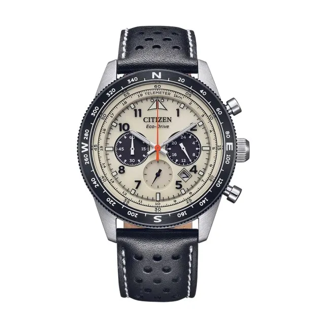 CITIZEN 星辰表 / CA4554-84L / 光動能 三眼計時 日期 防水100米 不鏽鋼手錶 藍色 43mm 歷史價格詳細信息