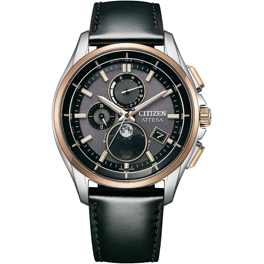 CITIZEN 星辰 光動能鈦金月相電波錶/全黑/41.5mm/BY1006-62E 歷史價格詳細信息