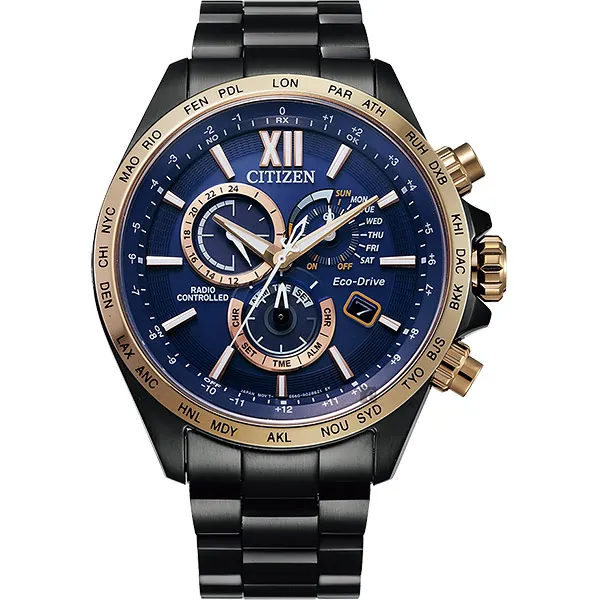 CITIZEN 星辰表 / CB5037-17X / 光動能萬年曆電波錶藍寶石水晶玻璃拼接小牛皮手錶綠x灰框x黑45mm 歷史價格詳細信息