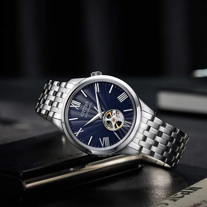 【CITIZEN】星辰 絕佳紳士 NH9136-88A 羅馬字 藍寶石鏡面 鋼錶帶 鏤空機械男錶 金/銀 40mm 歷史價格詳細信息