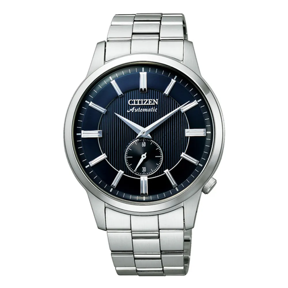 CITIZEN Mechanical 正能量動力儲存機械紳士腕錶-銀X藍 歷史價格詳細信息