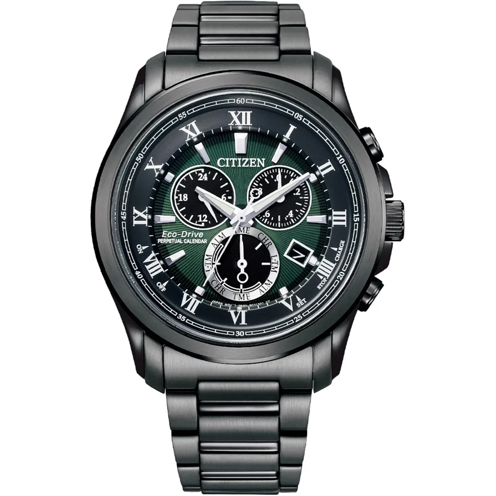 CITIZEN 星辰 亞洲限定款光動能萬年曆計時錶/藍X玫瑰金/43mm/BL5546-81L 歷史價格詳細信息