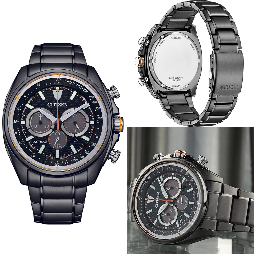 星辰CITIZEN 極速豪傑光動能計時腕錶(CA0615-59E)-黑/43mm 歷史價格詳細信息