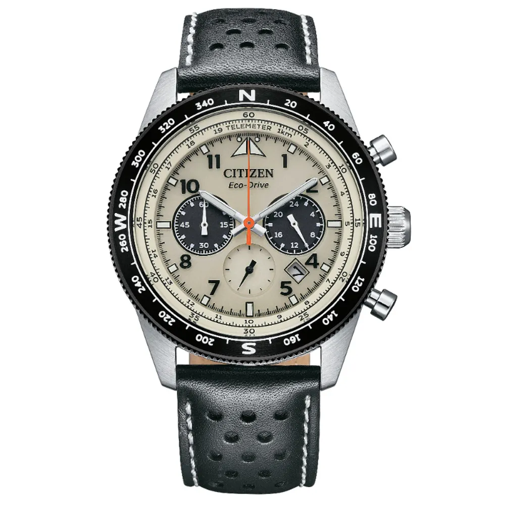 CITIZEN 星辰 Chronograph 光動能 碼錶計時 不鏽鋼潮男腕錶-黑色42.5mm (CA0770-81E) 歷史價格詳細信息