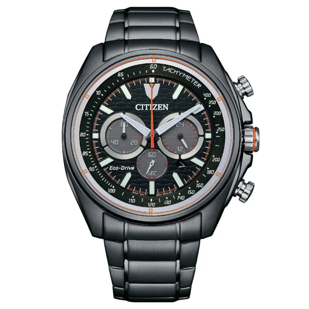 CITIZEN 星辰 Chronograph 光動能 碼錶計時 不鏽鋼潮男腕錶-黑色42.5mm (CA0770-81E) 歷史價格詳細信息