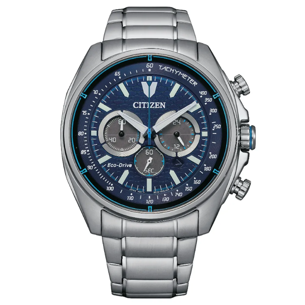 CITIZEN 星辰 Chronograph 光動能 碼錶計時 不鏽鋼潮男腕錶-黑色42.5mm (CA0770-81E) 歷史價格詳細信息
