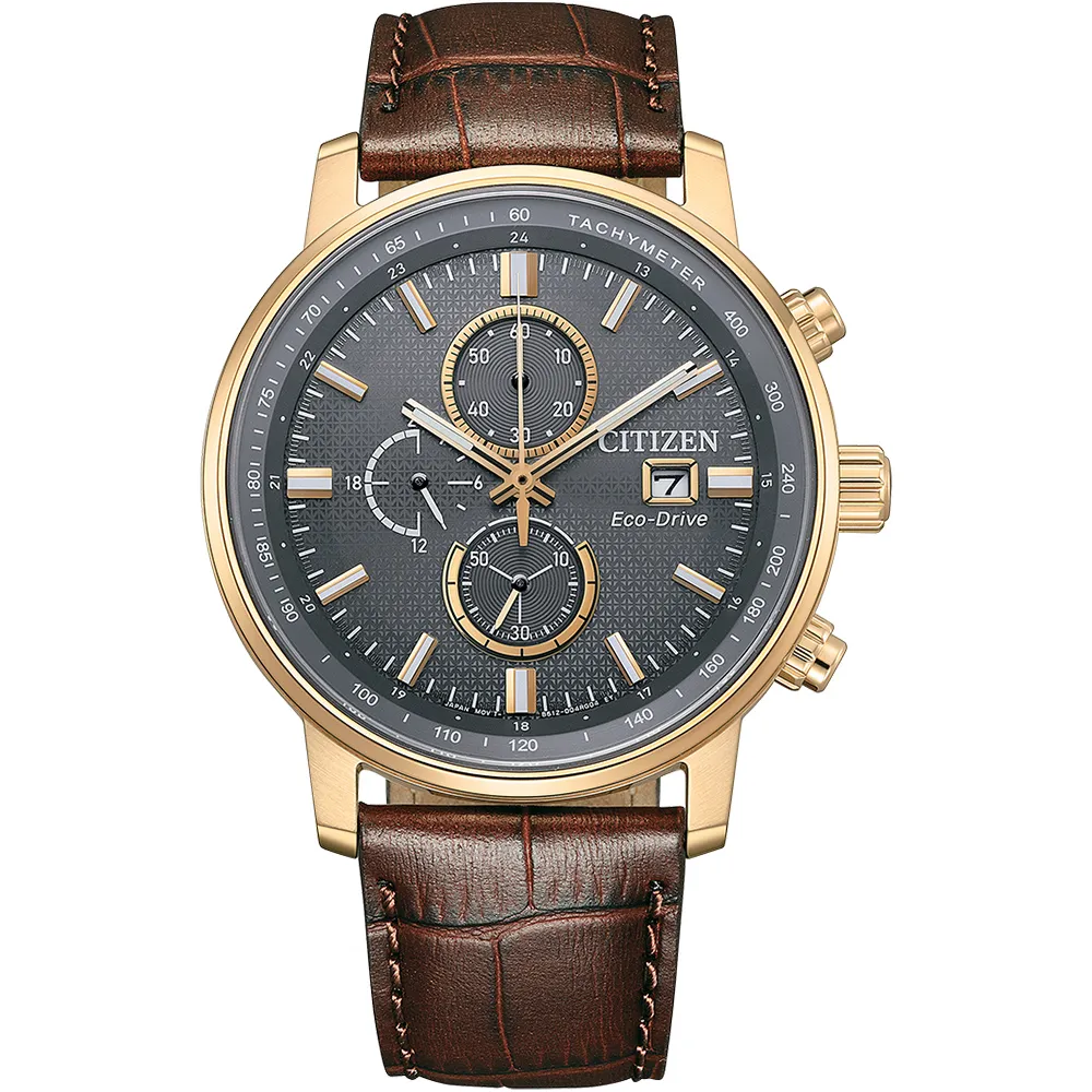 CITIZEN 星辰 亞洲限定款光動能三眼計時腕錶/深灰/43mm/CA4457-81H 歷史價格詳細信息