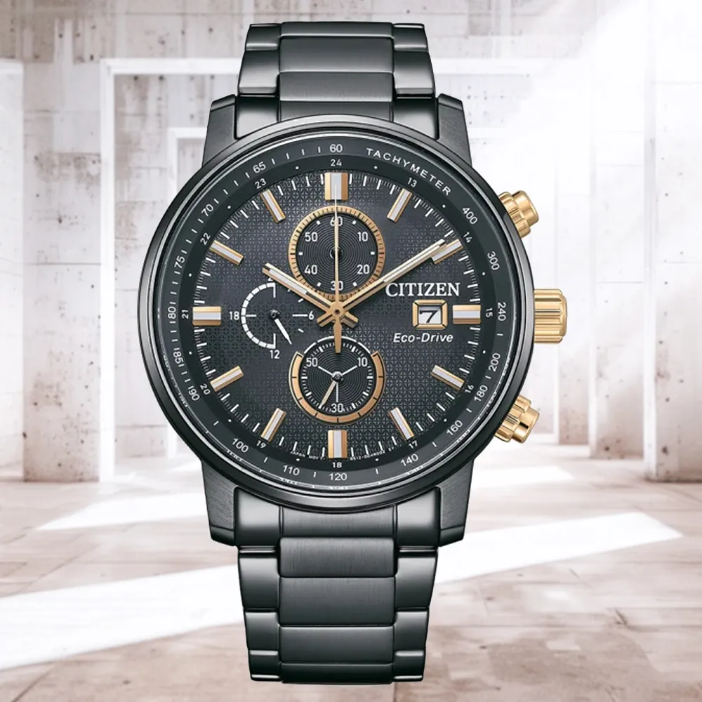 【CITIZEN】星辰 Chronograph 限定款 光動能 三眼計時 鋼錶帶男錶 CA4459-85L 藍/黑 41mm 歷史價格詳細信息
