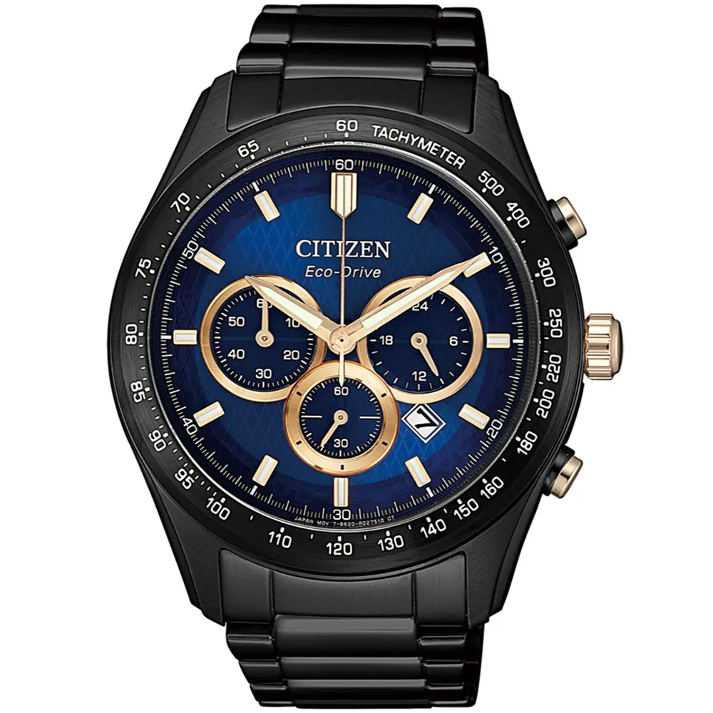 CITIZEN 星辰 亞洲限定款光動能三眼計時腕錶/深灰/43mm/CA4457-81H 歷史價格詳細信息