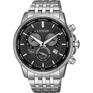 CITIZEN / 光動能 萬年曆 兩地時間 壓紋小牛皮手錶 黑x香檳金框x深褐 / BL5562-18E / 廠商直送 歷史價格詳細信息