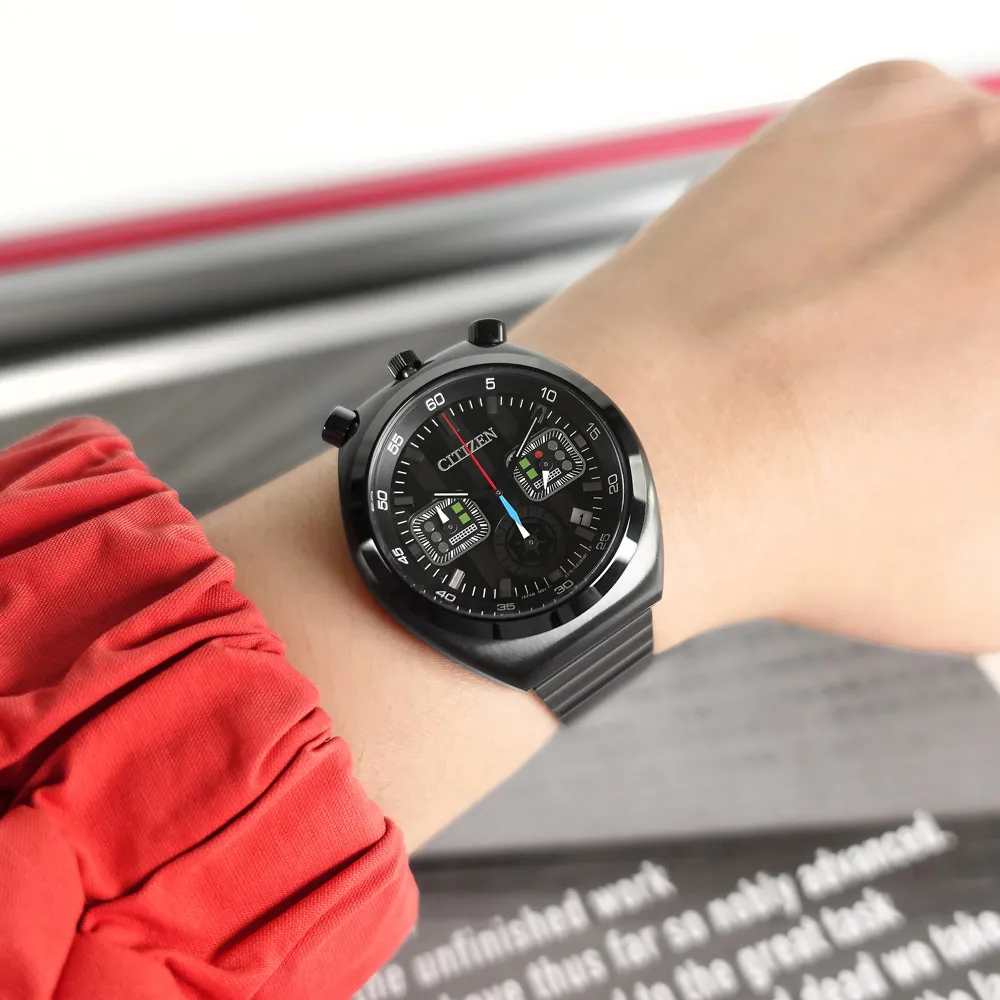 CITIZEN 星辰 三眼星期日期防水不鏽鋼手錶-AG8351-86A 歷史價格詳細信息