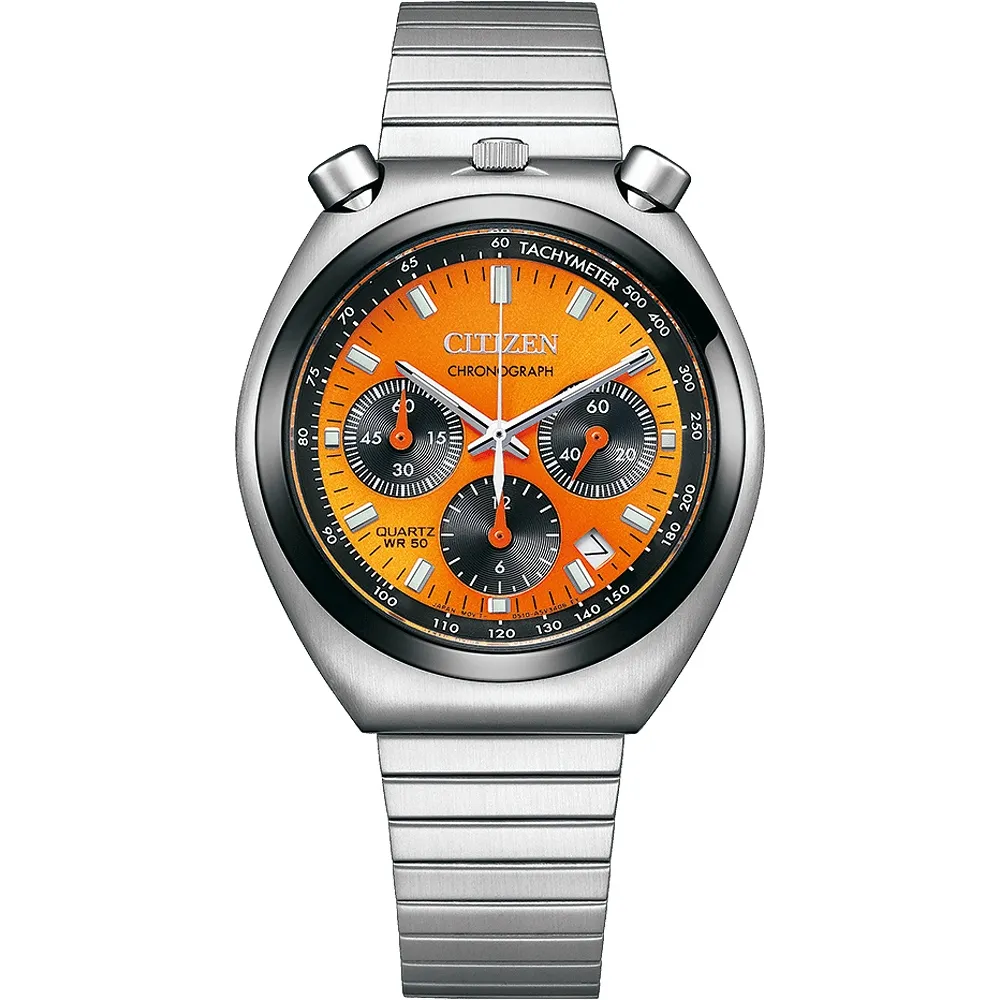 CITIZEN 星辰表 / AN3690-56L / 經典三眼計時碼錶日期日本機芯防水100米不鏽鋼手錶藍色43mm 歷史價格詳細信息