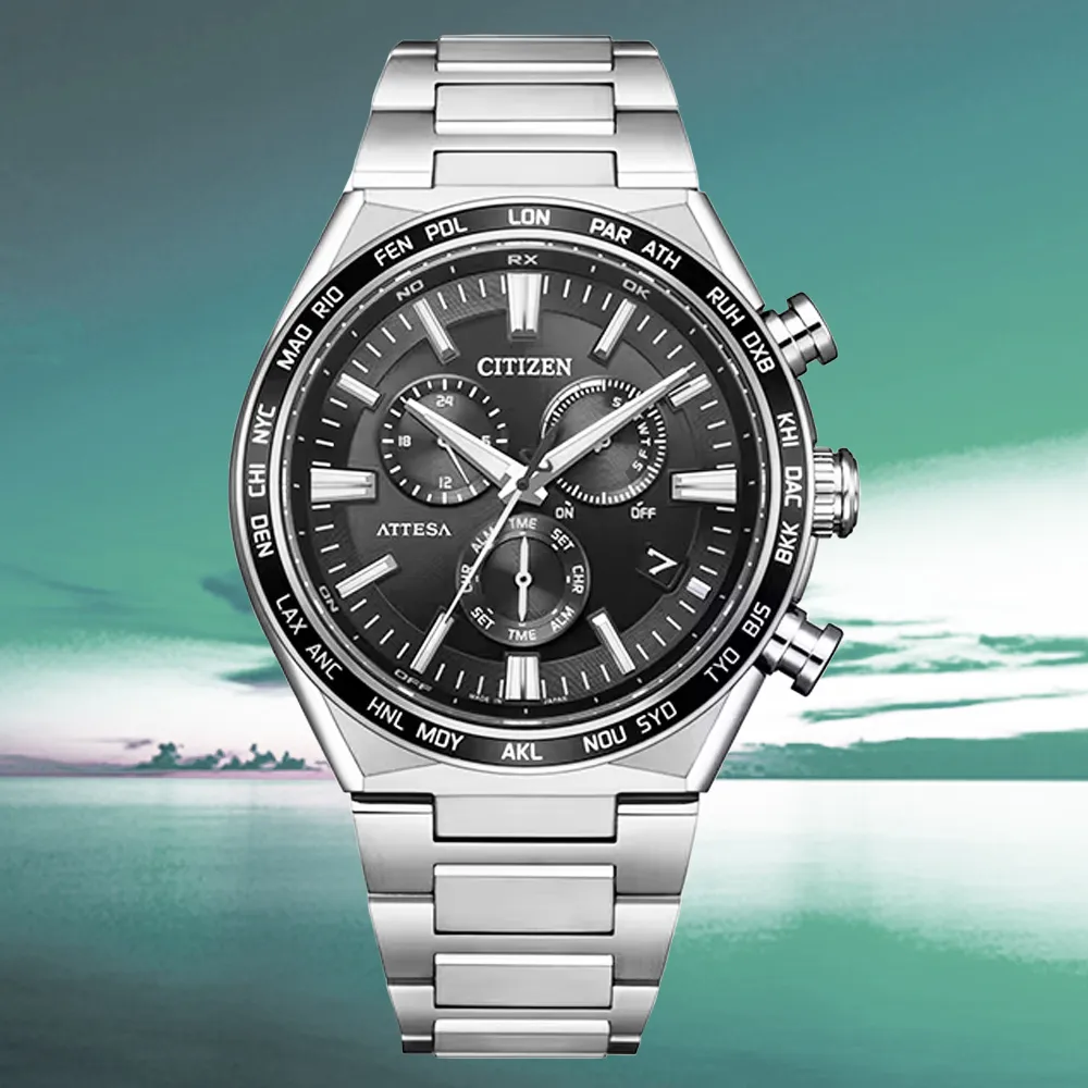 CITIZEN 星辰 GENTS 光動能碼錶計時 輕量鈦金屬電波錶-42mm(AT8285-68Z) 歷史價格詳細信息