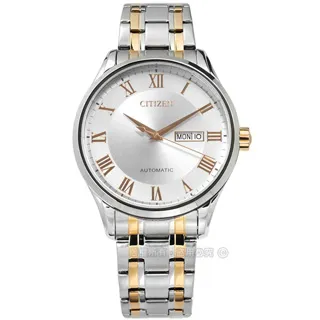 CITIZEN / 機械錶 自動上鍊 日期星期 不鏽鋼手錶 情人對錶 白色 40mm+29mm 歷史價格詳細信息