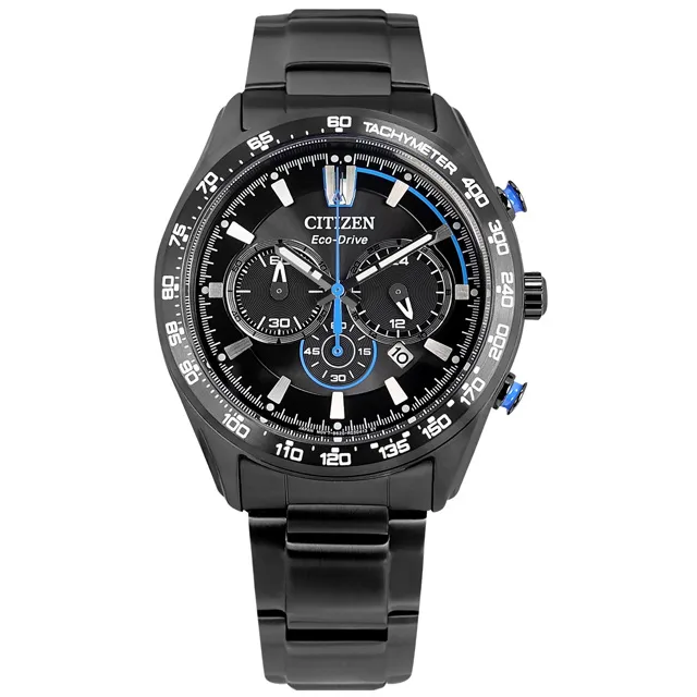 CITIZEN 光動能 三眼計時 日期 防水100米 小牛皮手錶 黑色 CA4215-21H 45mm 廠商直送 歷史價格詳細信息