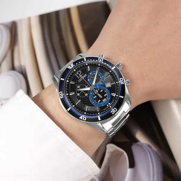 CITIZEN 光動能 三眼計時 日期 防水100米 小牛皮手錶 黑色 CA4215-21H 45mm 廠商直送 歷史價格詳細信息