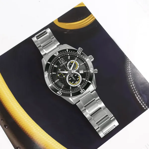 CITIZEN 光動能 三眼計時 日期 防水100米 小牛皮手錶 黑色 CA4215-21H 45mm 廠商直送 歷史價格詳細信息