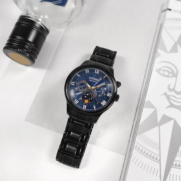CITIZEN AP1059-19E 《GENT'S 時尚男錶》42mm/光動能/藍寶石水晶鏡面/月相錶/公司貨 歷史價格詳細信息