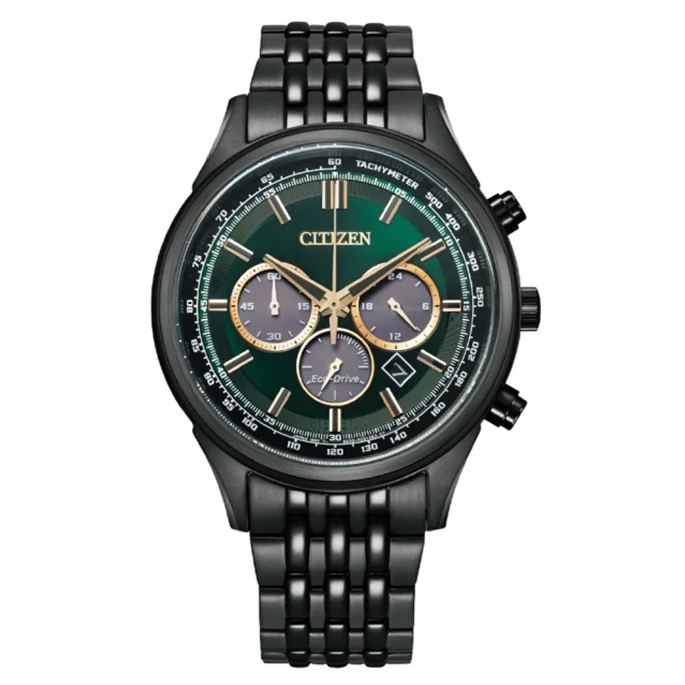 CITIZEN 星辰 Chronograph 光動能 碼錶計時 不鏽鋼潮男腕錶-黑色42.5mm (CA0770-81E) 歷史價格詳細信息