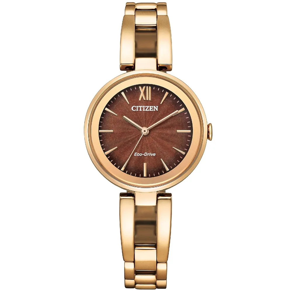 CITIZEN EM0809-83X《田馥甄 廣告款》28mm/光動能/手環式錶帶百搭女款/咖啡金/公司貨【第一鐘錶】 歷史價格詳細信息