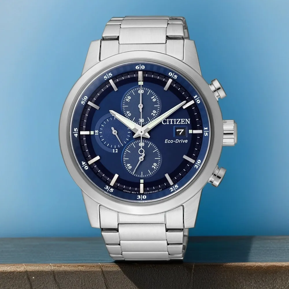 CITIZEN 星辰 Eco-Drive光動能城市計時碼錶-藍/43mm CA0610-52L 歷史價格詳細信息
