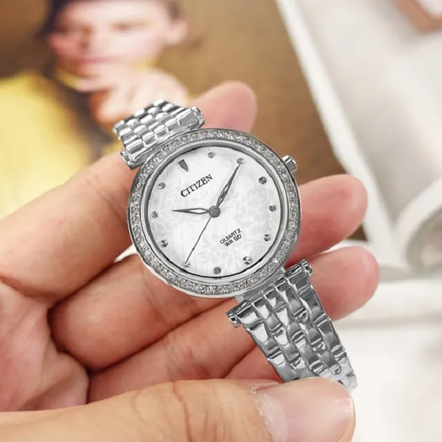 CITIZEN / ER0218-53X / 花樣風采 耀眼晶鑽 礦石強化玻璃 不鏽鋼手錶 粉x鍍玫瑰金 30mm 歷史價格詳細信息