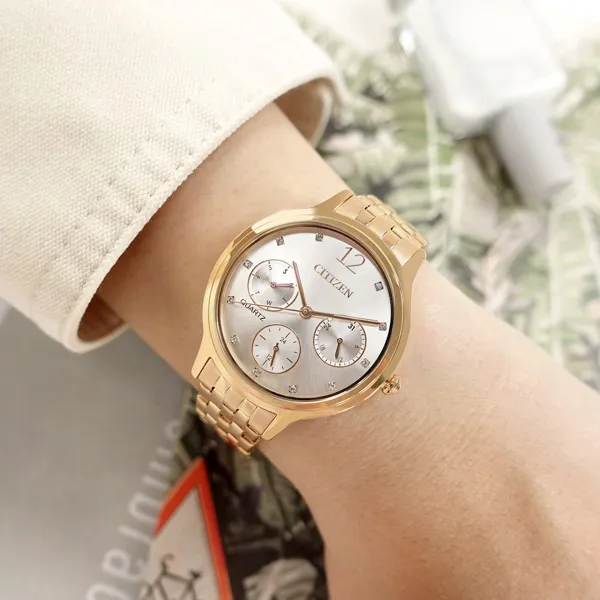 CITIZEN星辰 耀眼晶鑽粉珍珠母貝錶盤女士腕錶-ER0210-55Y 歷史價格詳細信息