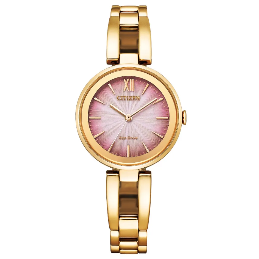 CITIZEN EM0809-83X《田馥甄 廣告款》28mm/光動能/手環式錶帶百搭女款/咖啡金/公司貨【第一鐘錶】 歷史價格詳細信息